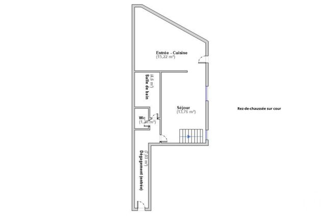 Appartement T2 à vendre - 2 pièces - 54 m2 - Paris - 75014 - ILE-DE-FRANCE