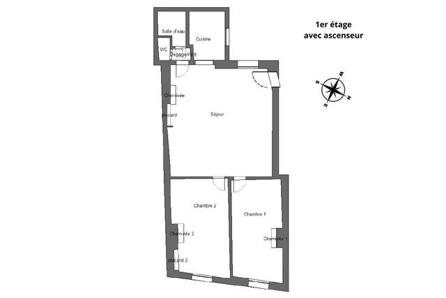 Appartement T4 à vendre - 3 pièces - 81 m2 - Paris - 75006 - ILE-DE-FRANCE