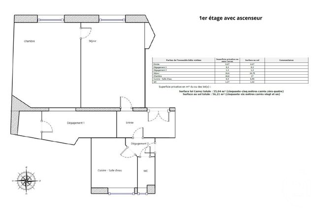 Appartement T2 à vendre - 2 pièces - 55,04 m2 - Paris - 75005 - ILE-DE-FRANCE