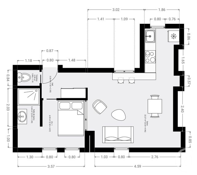 Appartement T2 &agrave; vendre - 2 pi&egrave;ces - 39 m2 - Paris - 75006 - ILE-DE-FRANCE