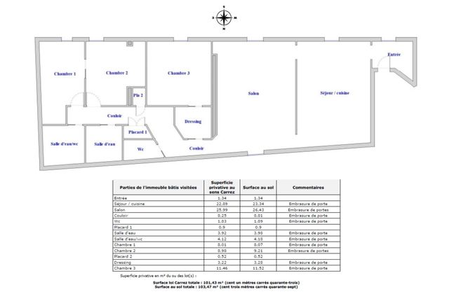 Appartement T4 à vendre - 4 pièces - 101,43 m2 - Paris - 75006 - ILE-DE-FRANCE