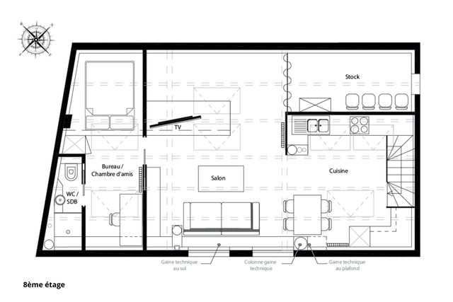 Appartement T3 à vendre - 3 pièces - 60 m2 - Paris - 75006 - ILE-DE-FRANCE