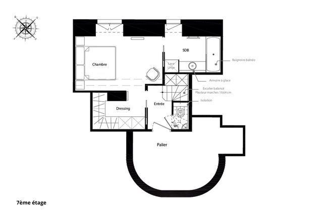 Appartement T3 à vendre - 3 pièces - 60 m2 - Paris - 75006 - ILE-DE-FRANCE